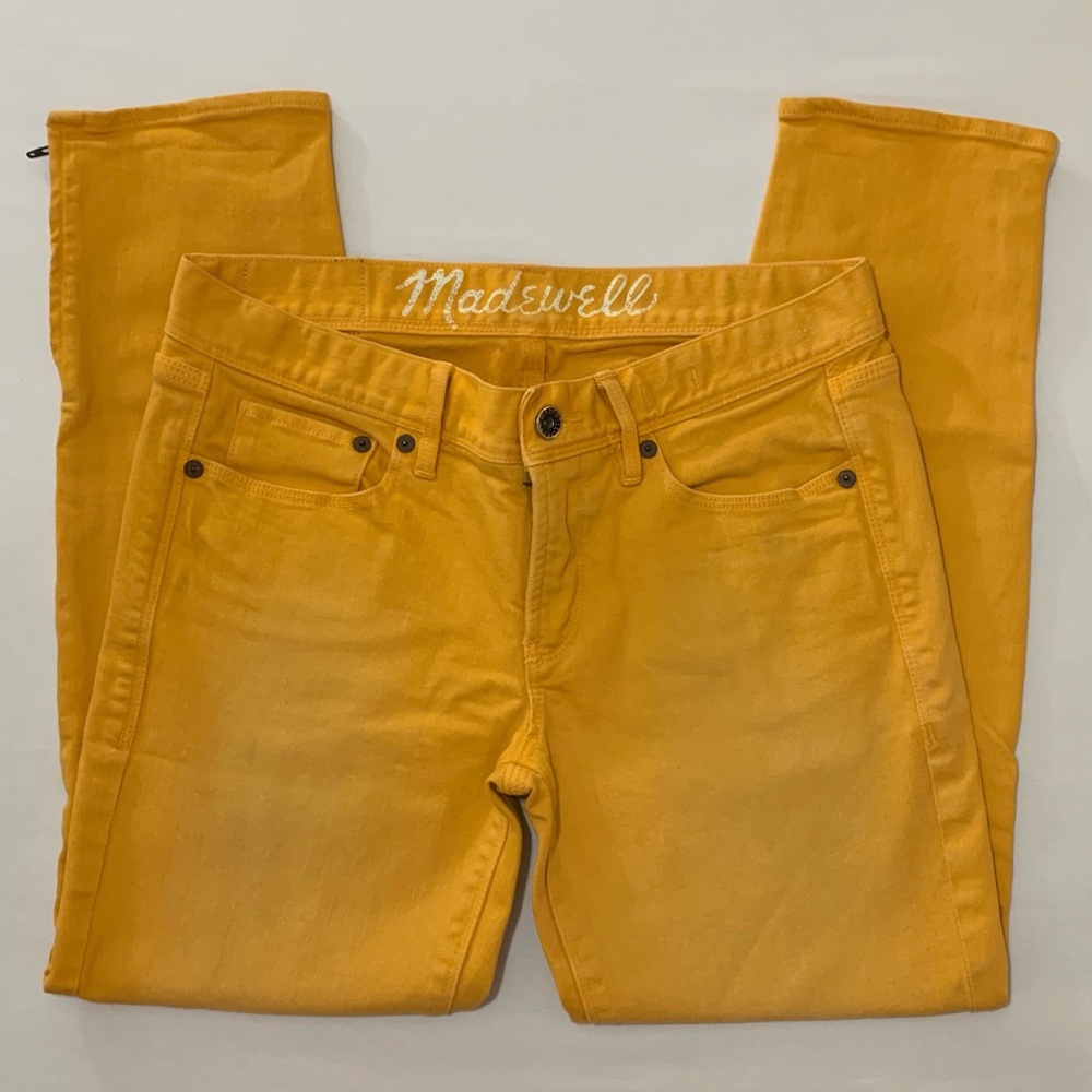 Madewell Mustard Yellow Ankle Jeans